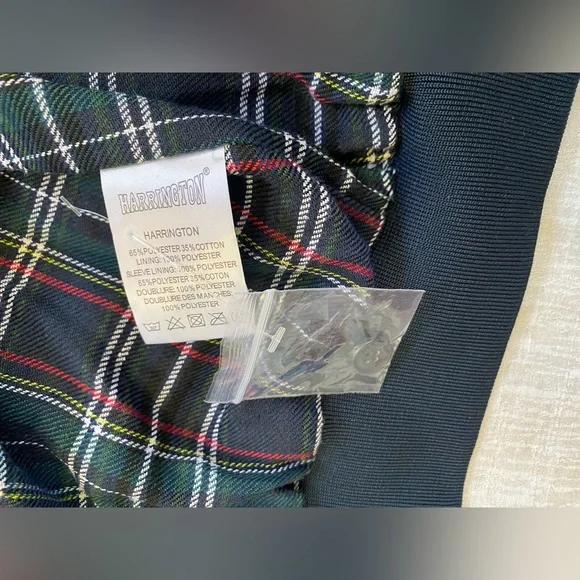 NWT Harrington Zip Jacket Dark Navy Blue Large - Picture 8 of 9